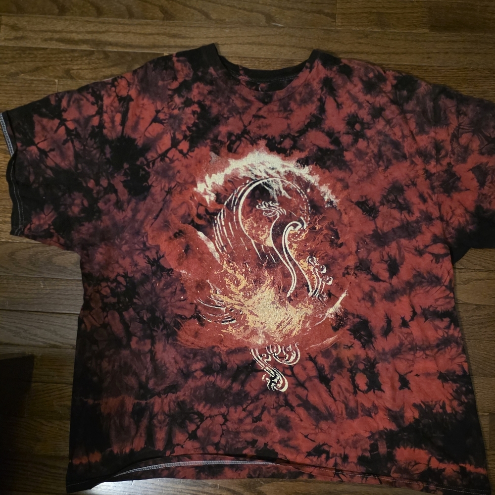 Illenium Tour Red and Black Tie-Dye Graphic T-Shirt